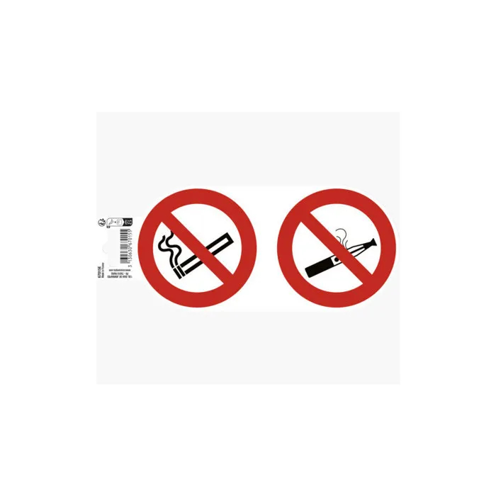 Signaletik Exacompta Smoking Vaping Prohibition Selbstklebend Rutschfest