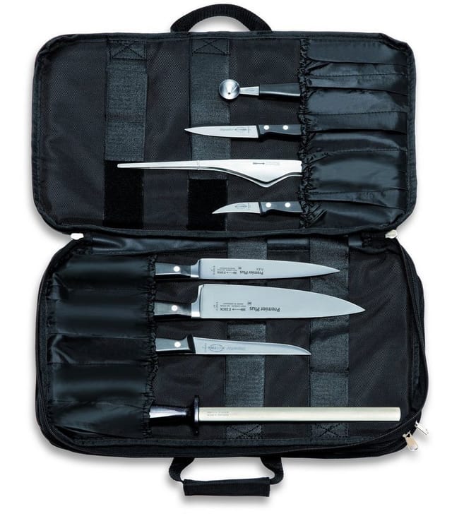 F.dick - Culinary Bag 8-teilig + Küchenmesser, Fruchtausstecher + Wetzstahl