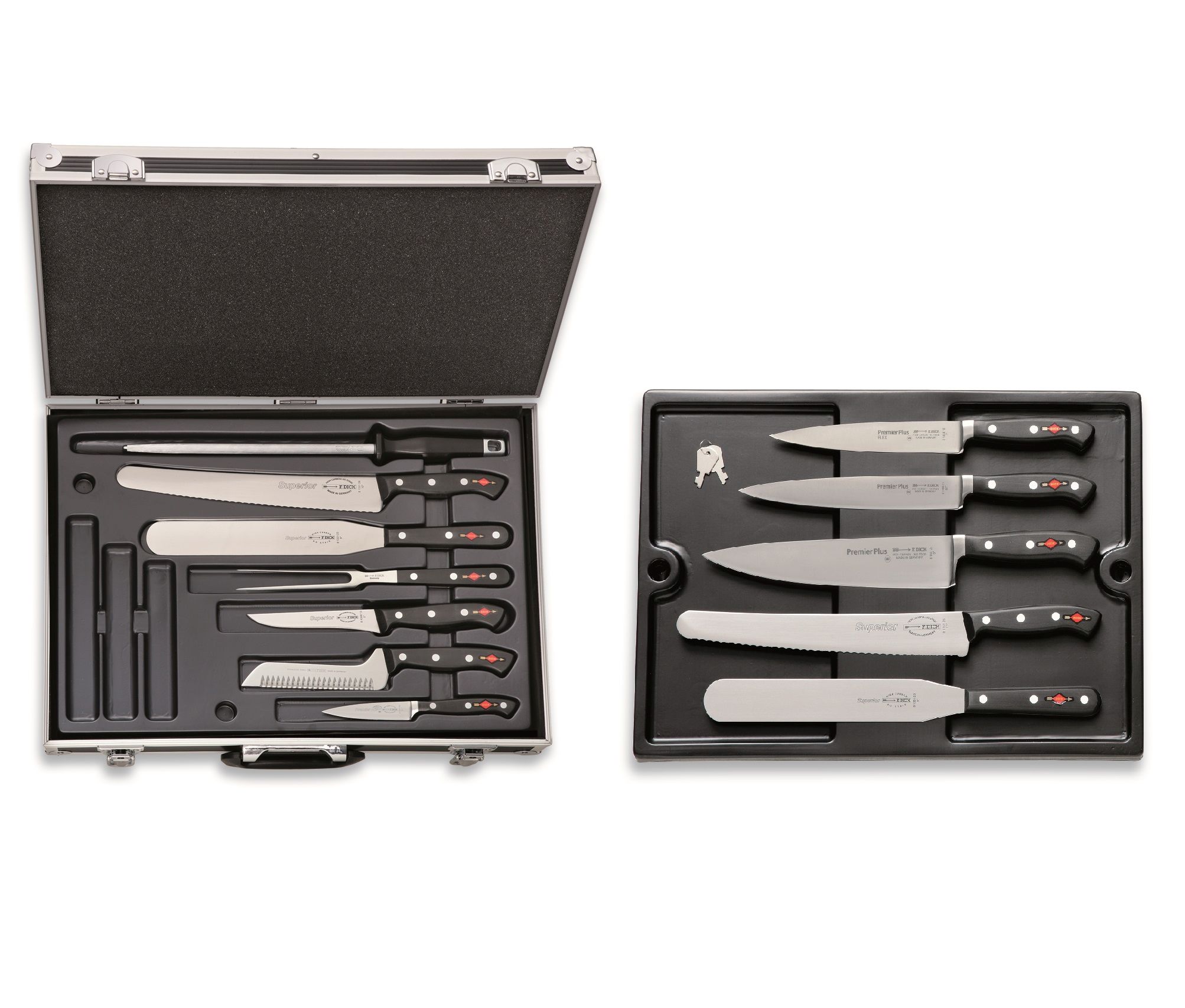 F.dick - Kochkoffer Bristol 12-tlg Messer-set + Koffer Kochmesser + Kochwerkzeug