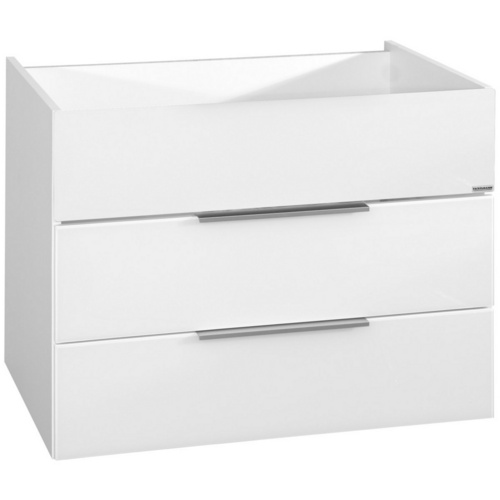 Fackelmann Kara Badmöbel Set 3-teilig, 80 Cm, Weiß, Keramik, 2 Schubladen-08047 Bild 4
