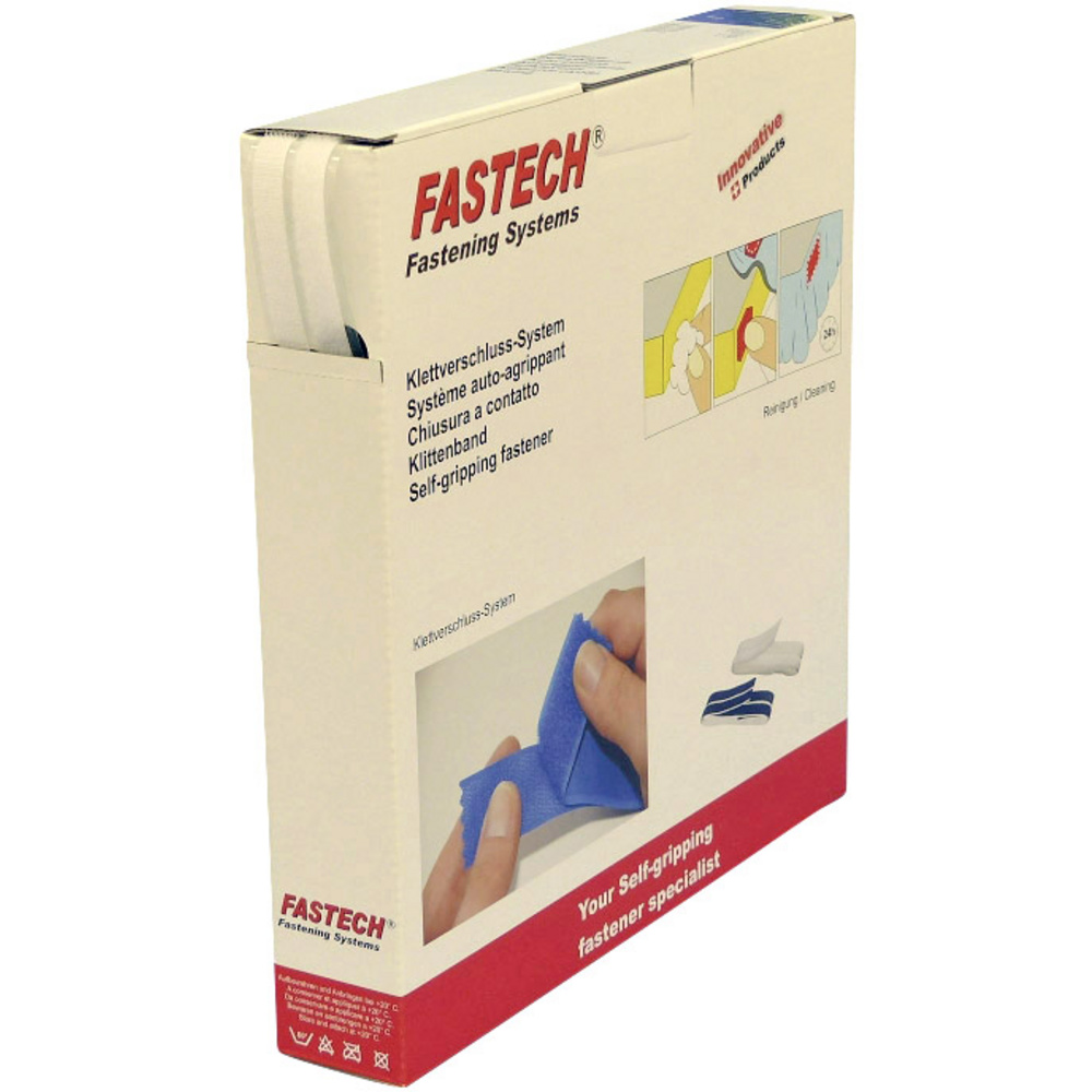 B10-skl000025 Klettband Zum Aufkleben Hotmelt Haft- Und Flauschteil (l X B) 25 M X 10 Mm We - Fastech