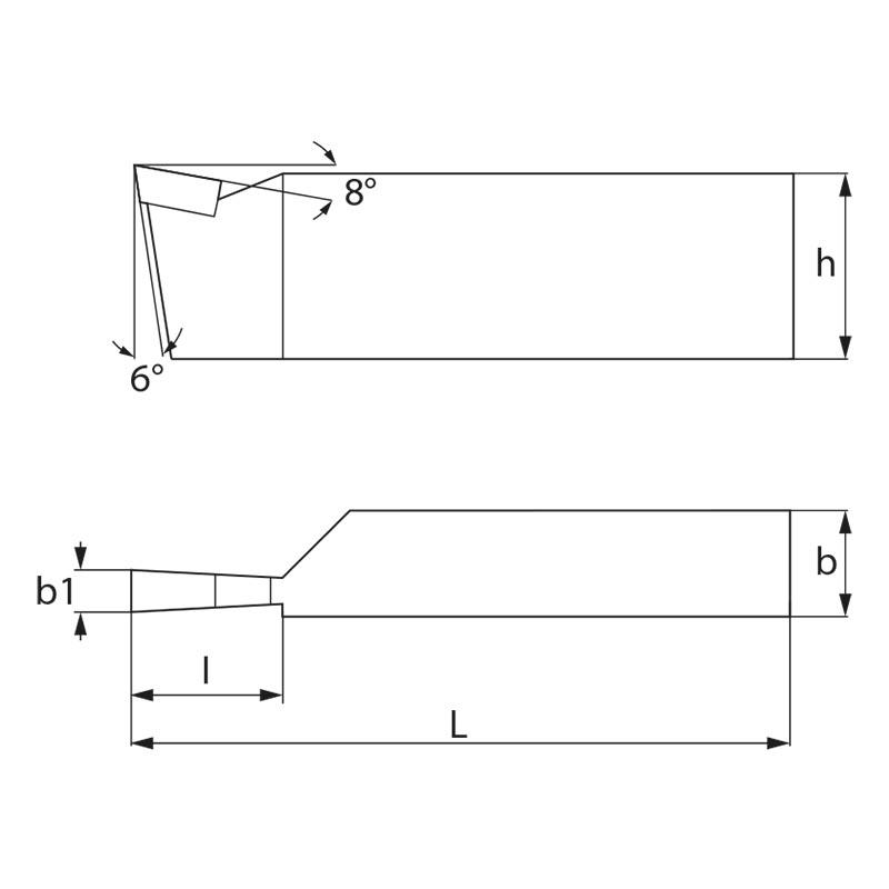 Iso 7 Rechtes Abstechwerkzeug 20x20 Mm Fur Drehmaschine Fervi Bras410920rp