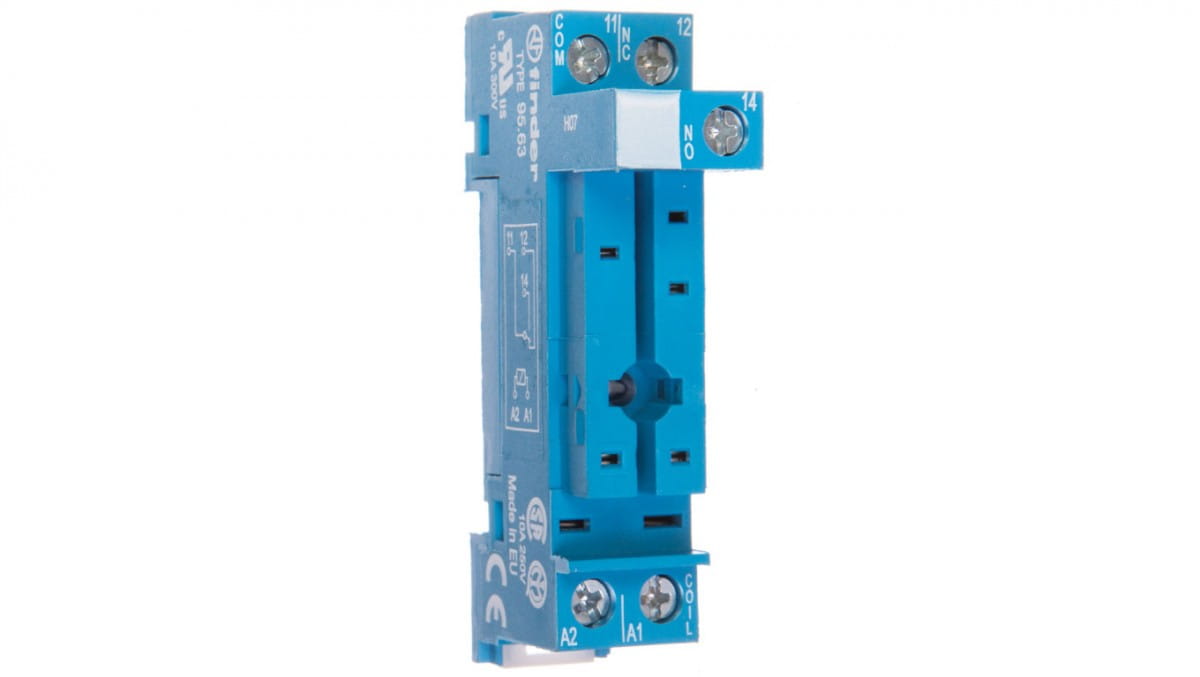 Sockel Für Relais Der Serie 40.31, Schraubklemmen, 35-mm-din-schienenmontage (metallklemme) 95.63sma