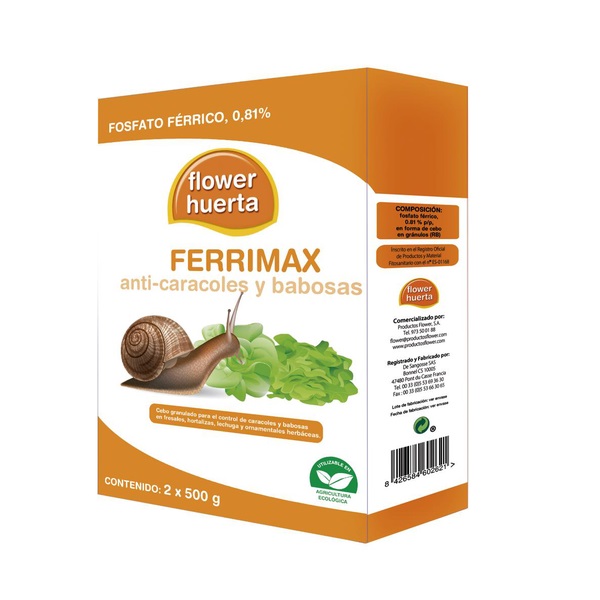Flower - Blume Huerta Ferrimax Anti -schnecken Und Schnecken 1 Kg (2x500)