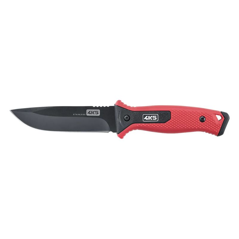 4k5 - Tools 600.200a Zuverlässiges Messer Mit Feststehender Klinge Rot, Schwarz Länge 255 Mm