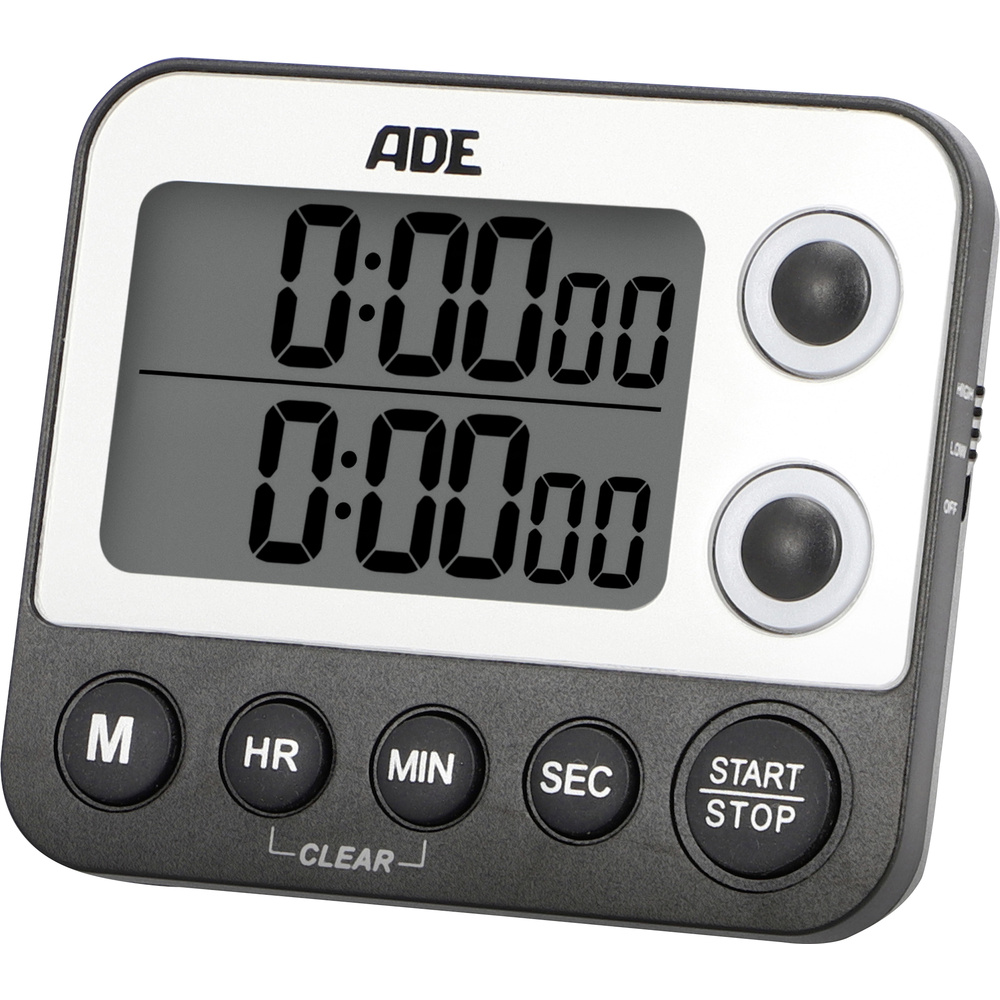 Ade Küchen-timer, 2 Messbereiche, Bis Zu 99 Stunden, 9 × 2 × 8 Cm, Grau