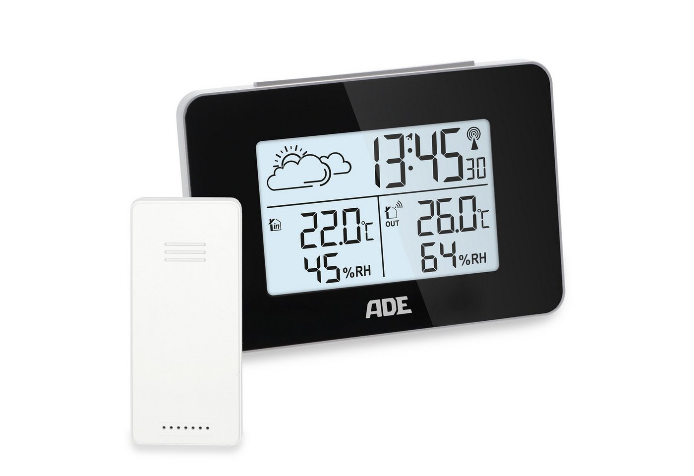 Elektronische Wetterstation, 13 X 4 X 8,5 Cm, Schwarz / Ade Bild 2