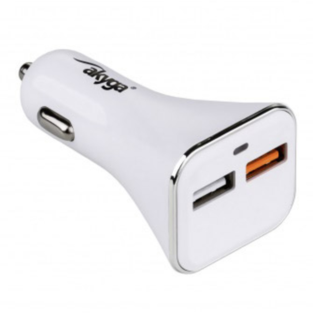 Akyga Ak-ch-08 Kfz-ladegerät 2x Usb 3a Qc Für Zigarettenanzünder 12-24v