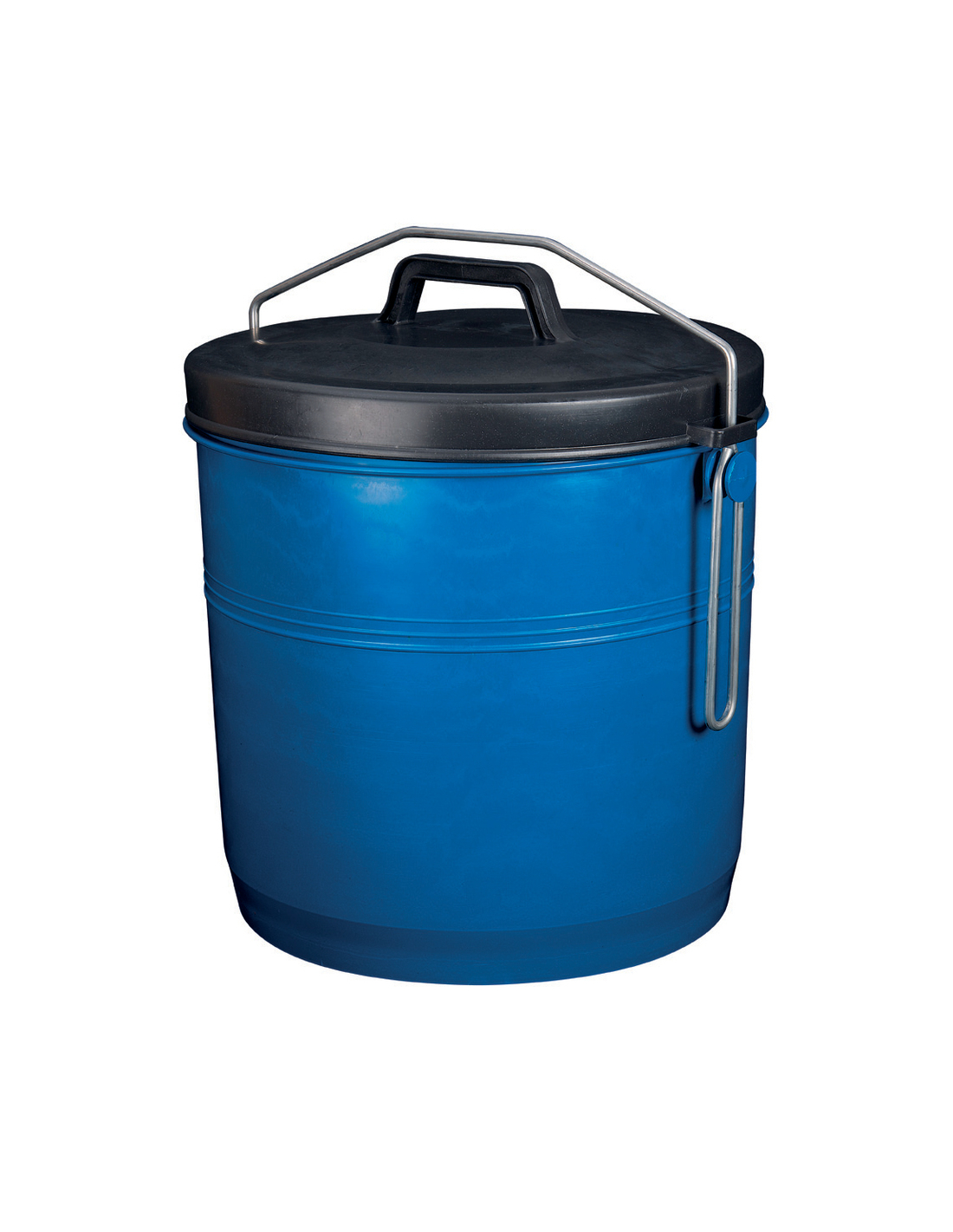 Mülleimer Halter Blau Deckel Schwarz 16l