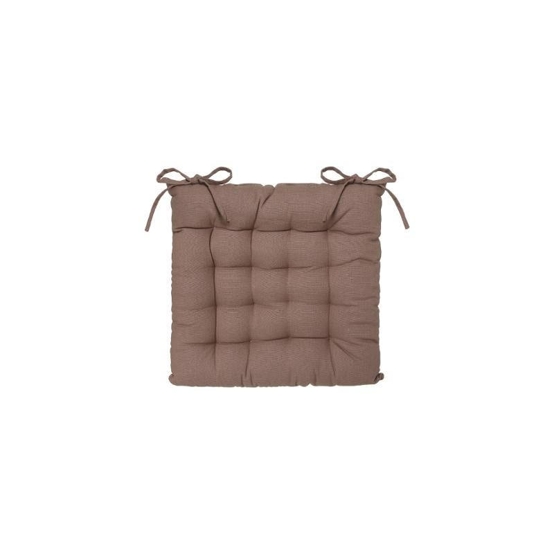 Stuhlkalette Mit Knoten 38 X 38 Cm Atmosphéra - Taupe - Taupe