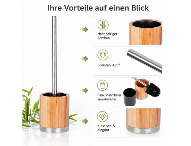Wc-garnitur Bonja Bambus
