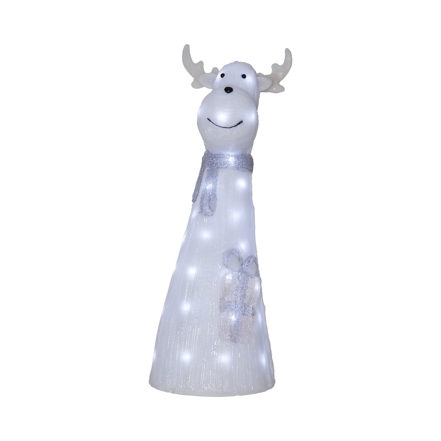Star Trading Outdoor Dekoleuchte ,crystalo', Elch, 40 Leds, Strombetrieb, Weißes Licht, H 51,5cm