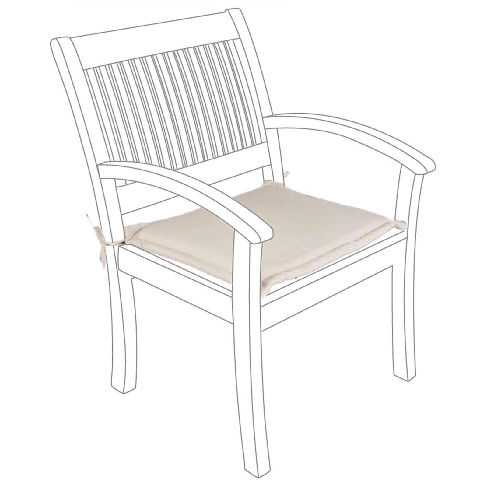 Gepolstertes Kissen Für Stühle Und Sessel Im Freien Und Im Garten -beige / Kit Mit 6 Stück