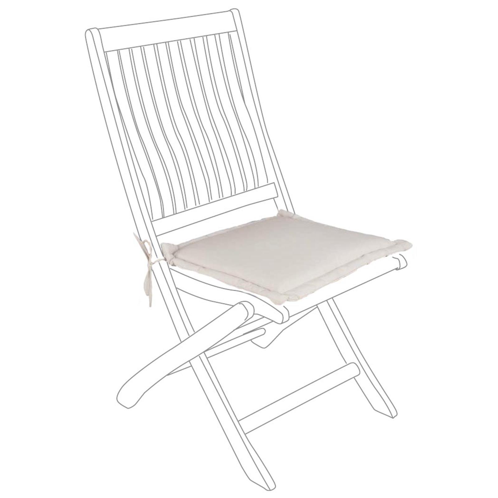 Bizzotto - Gestepptes Stuhlkissen Aus Wasserabweisendem Polyester 180 Für Den Innen- Und Außenbereich. -beige / Kit Mit 6 Stück