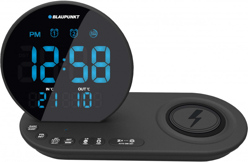 Blaupunkt Cr85bk Ladewecker Schwarz Mit Kabellosem Laden