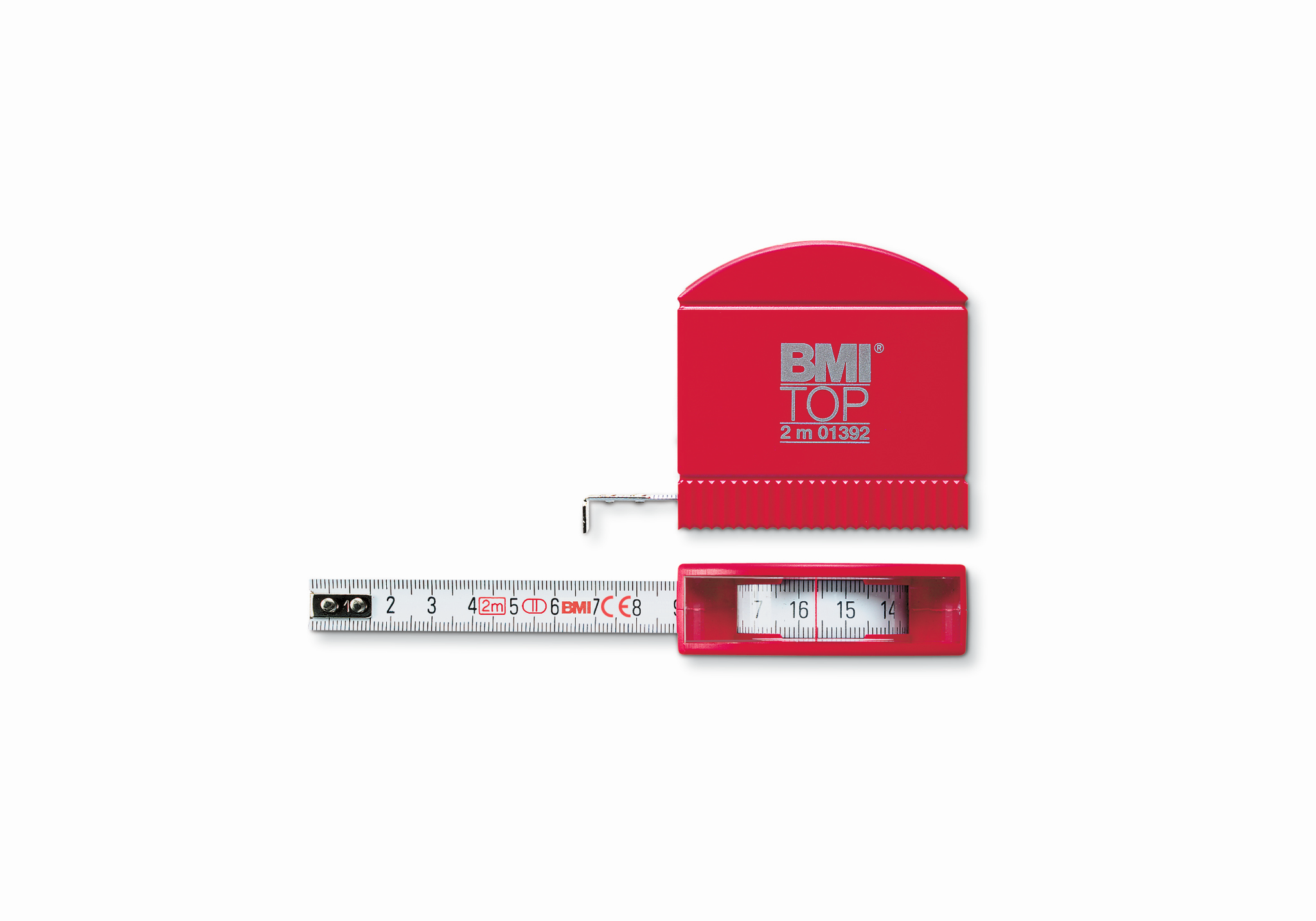 Taschenbandmaß Top Mit Innenmessung, Länge 3 M, Weisslackiertes Band, Robust - Bmi