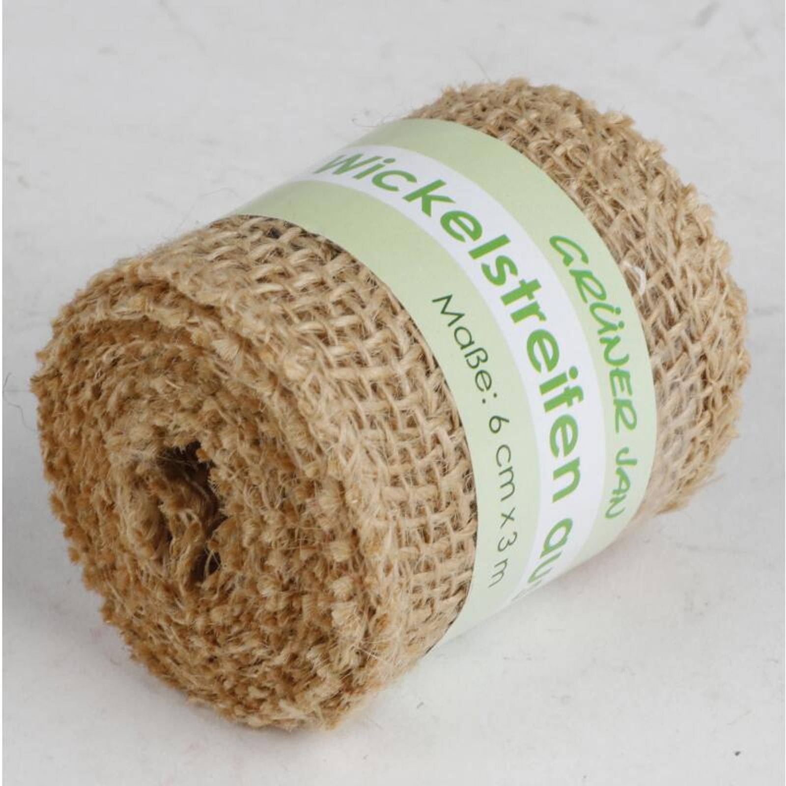 Buri - 36x 3m Grüner Jan Juteband Beige 6cm X 3m Seil Natur Basteln Dekorieren Garten