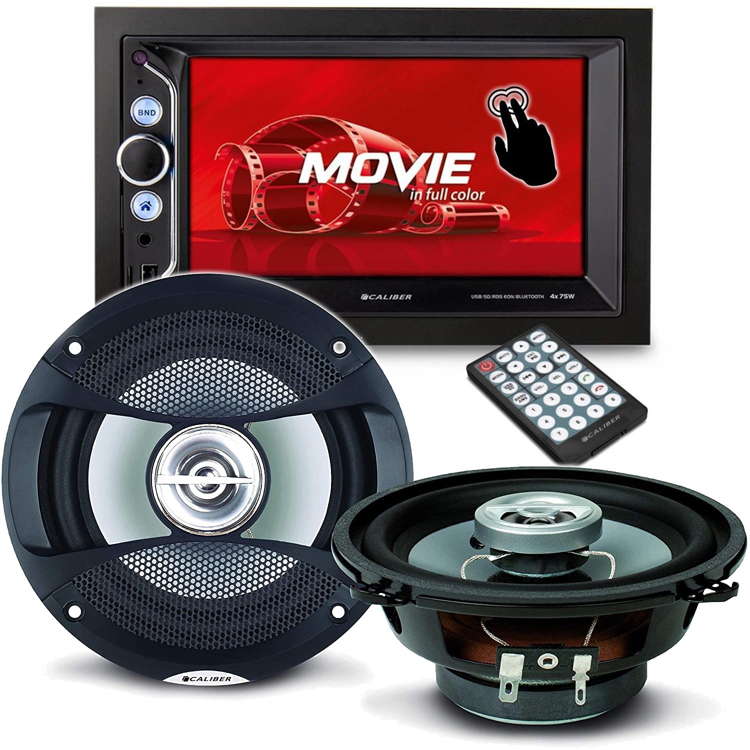 Pack Sono Voiture Autoradio Rmd803dab-b 4x75w + 2 Hauts Parleurs 13cm 100w