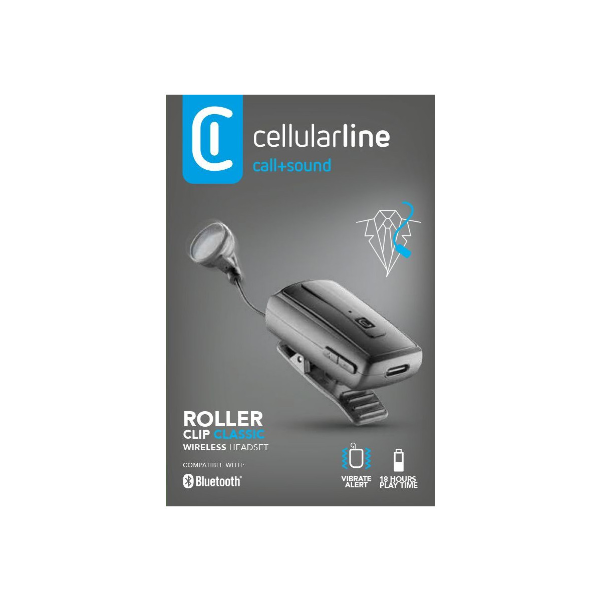 Cellularline Roller Clip Headset - Universale