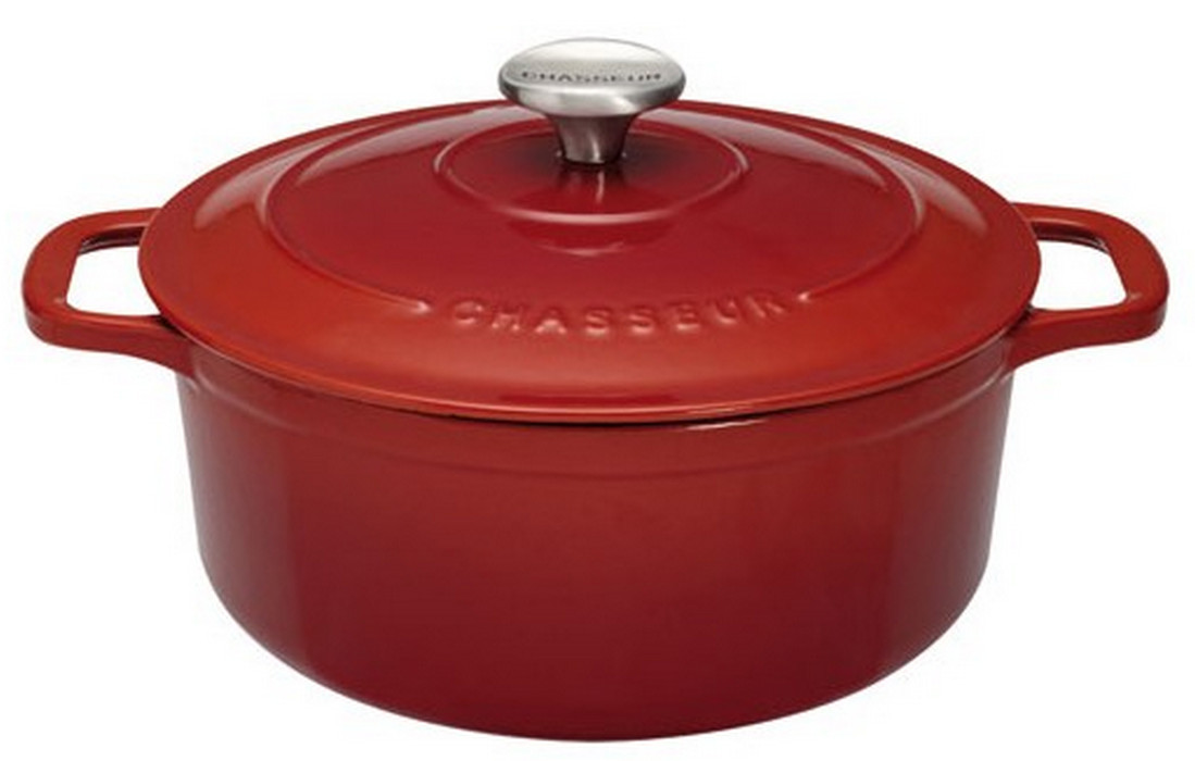 Chasseur - Runde Auflaufform Aus Emailliertem Gusseisen 26 Cm Erhabener Rubin Puc472658