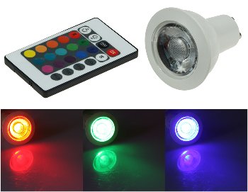 Led Strahler Gu10 Rgb, Fernbedienung, 3w