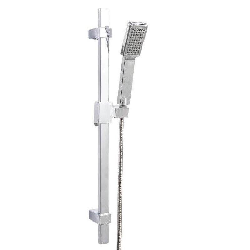 Hercules Quadro Duschsystem Mit Höhenverstellbarem Halter, Chromatisch