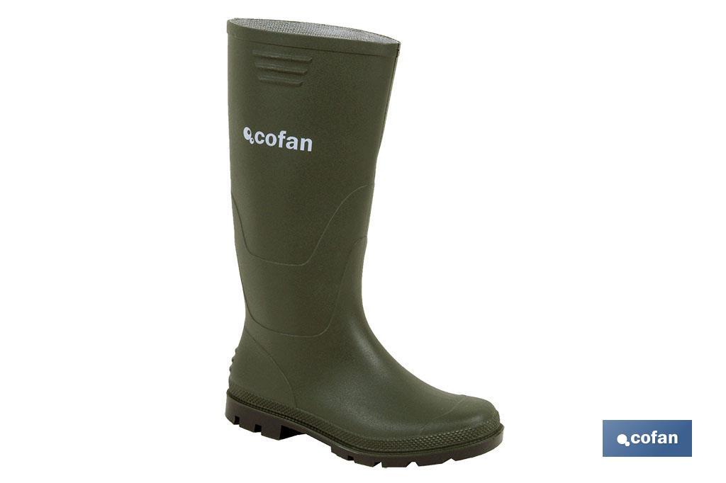 Grüner Pvc-hochwasserstiefel, Größe 37