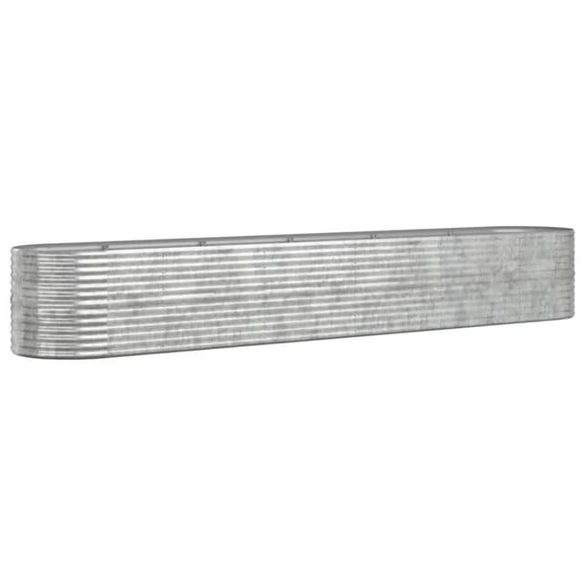 Hochbeet Verzinkter Stahl 440x80x68 Cm Silbern Vidaxl