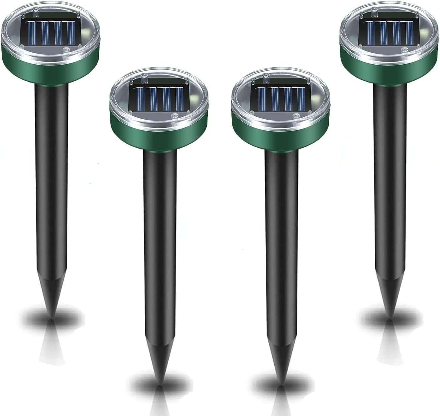 4er-pack Professionelles Solarbetriebenes Maulwurfabwehrgerät, Ultraschall-maulwurfabwehrgerät, Anti-maulwurfabwehrgerät, Solarbetriebenes Maulwurfabwehrgerät Für Maulwürfe, Schlangen, Wühlmäuse, Tasc