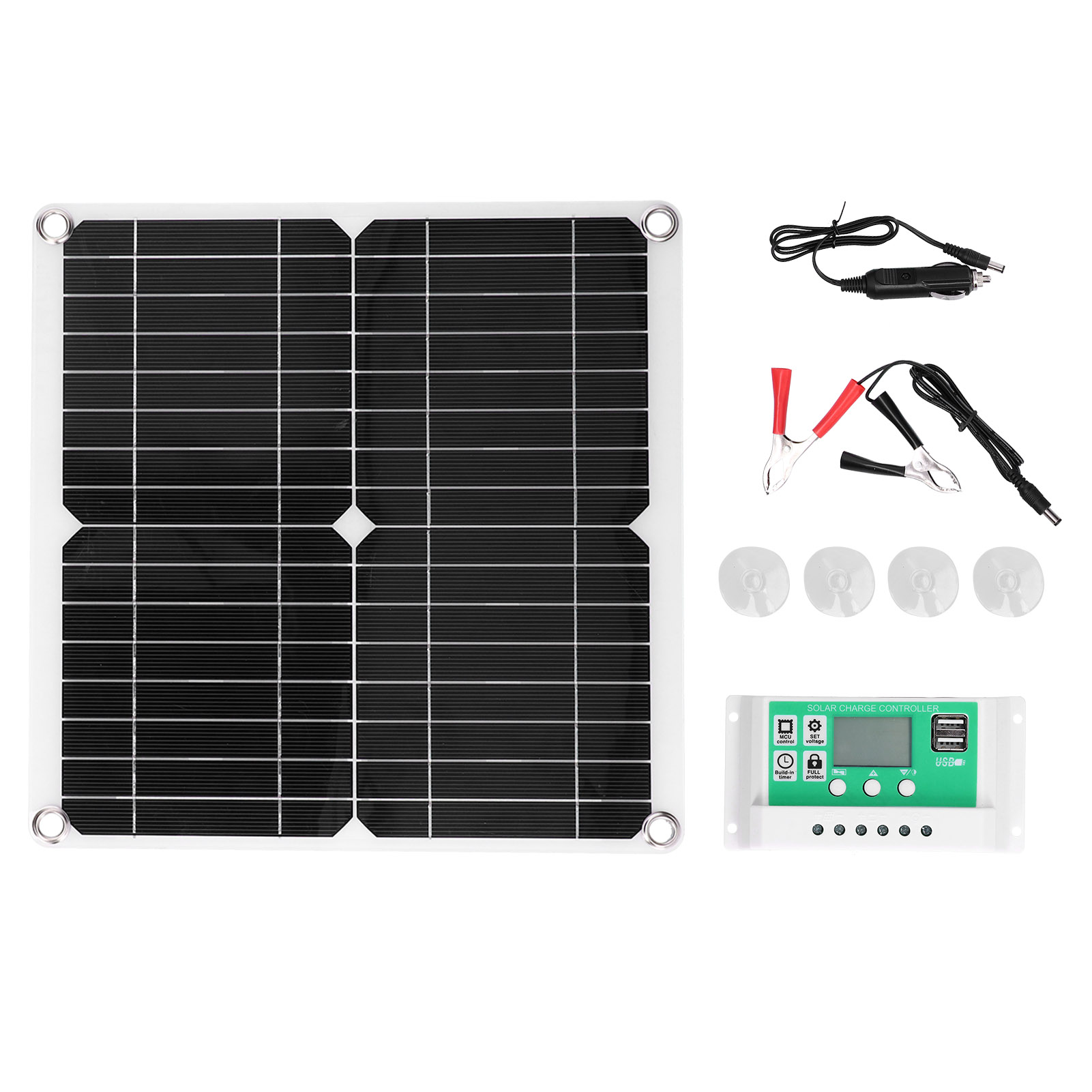40w 18v Monokristallines Flexibles Silizium-solarpanel Mit 10a Solarladeregler Für Den Außenbereich