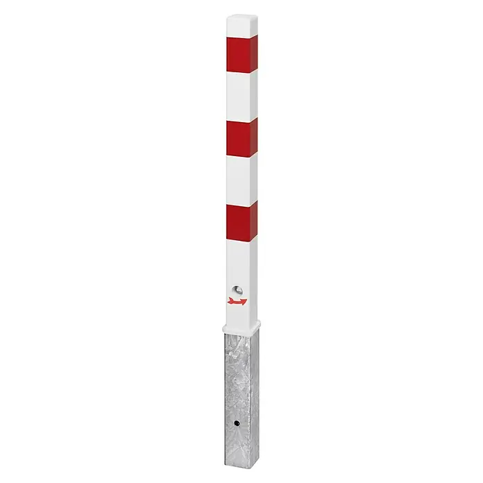 Sperrpfosten (Höhe über Boden: 900 mm, L x B: 70 x 70 mm, Stahl, Dreikantverriegelung, Montageart: Stecken)