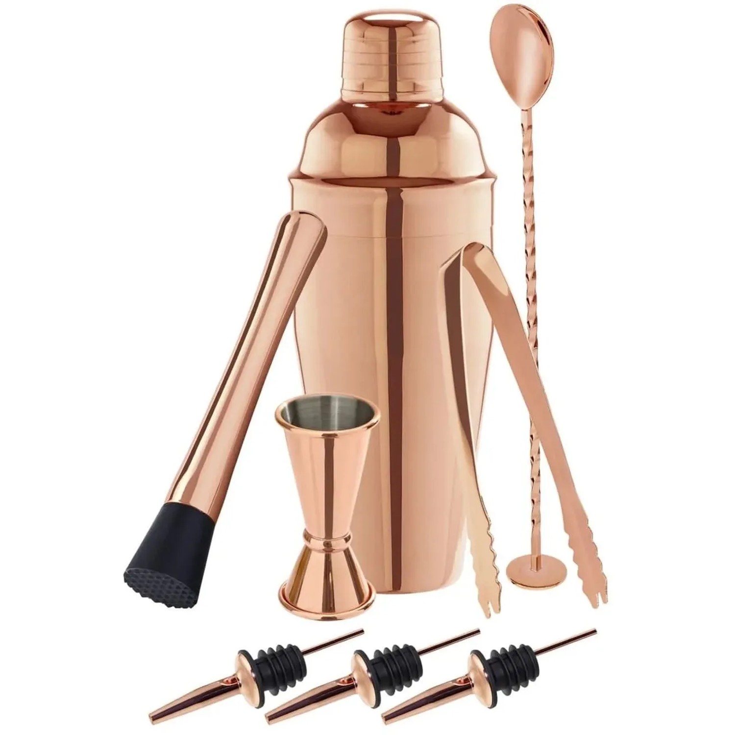 Ich-Zapfe Cocktail-Set 8-teilig Kupferoptik in Geschenkbox