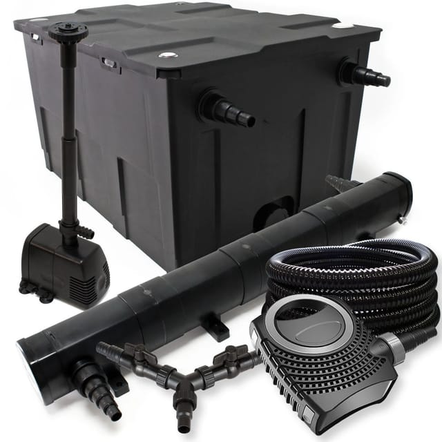 Sunsun Teichfilter Set 60000L 72W Klärer Neo8000 70W Pumpe Schlauch Springbrunne