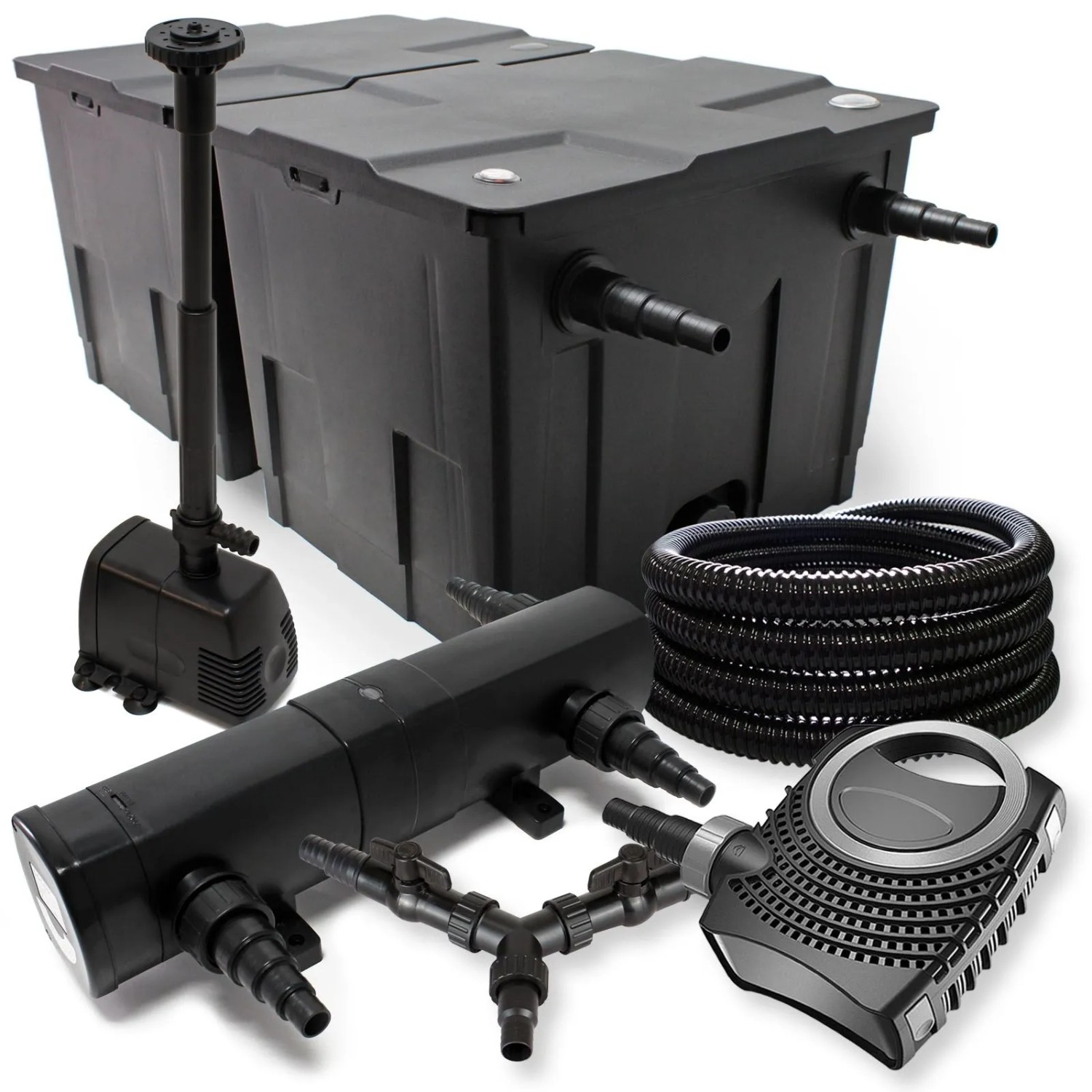 Sunsun Filter Set 60000L Teich 24W Klärer Neo8000 Pumpe Schlauch Springbrunnen