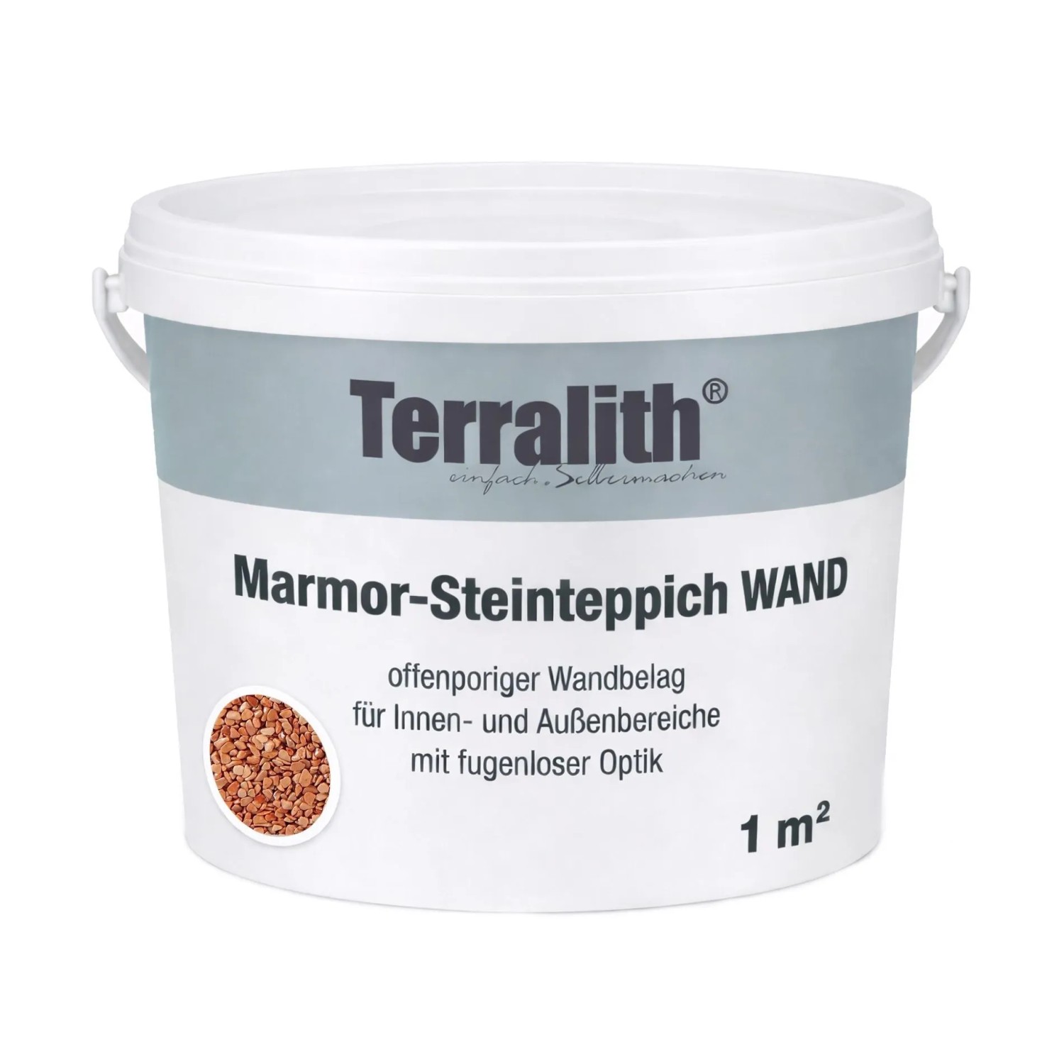 Terralith Marmor - Steinteppich Wand Rosso Fein für 1 m²