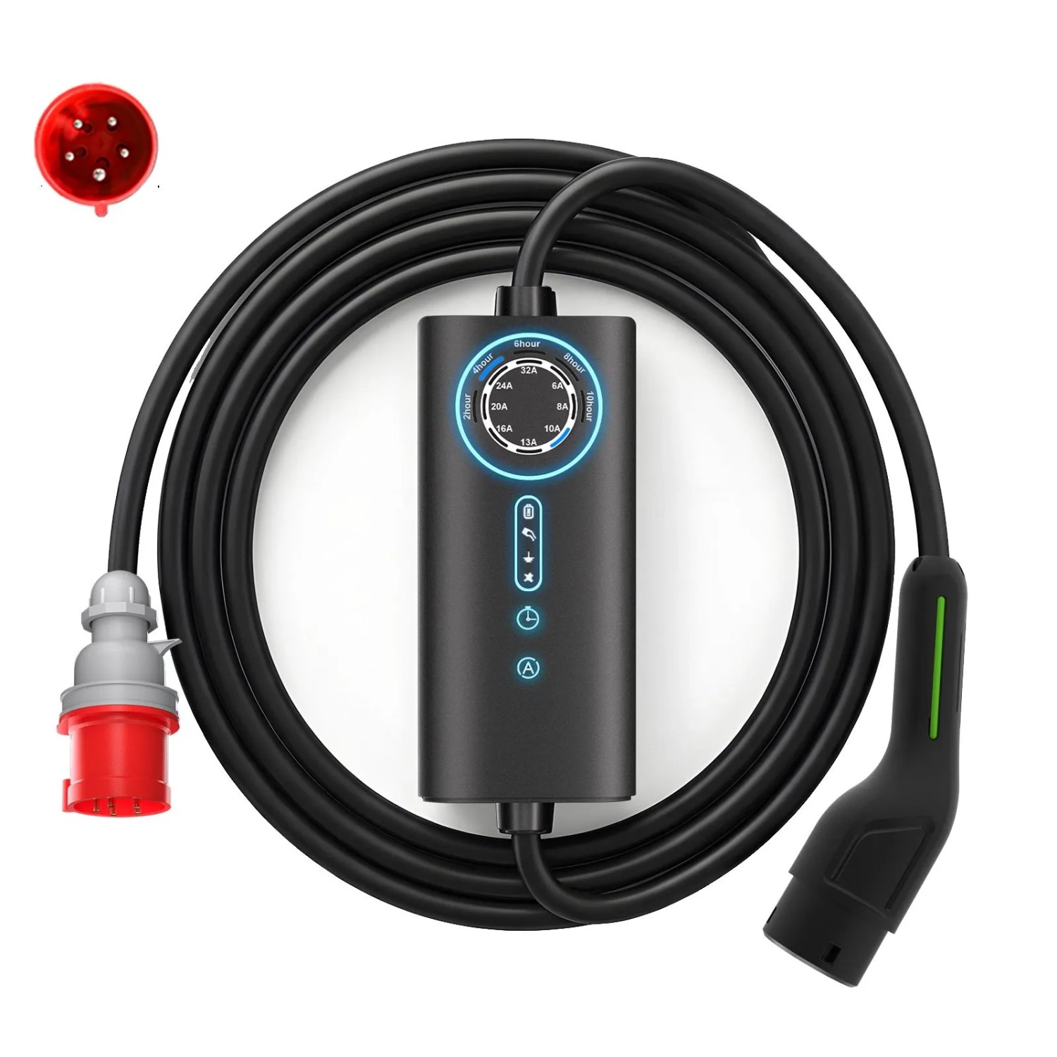 Junsun EV Ladegerät 22kw 8m Cable Type 2 3-phasig 6-32A