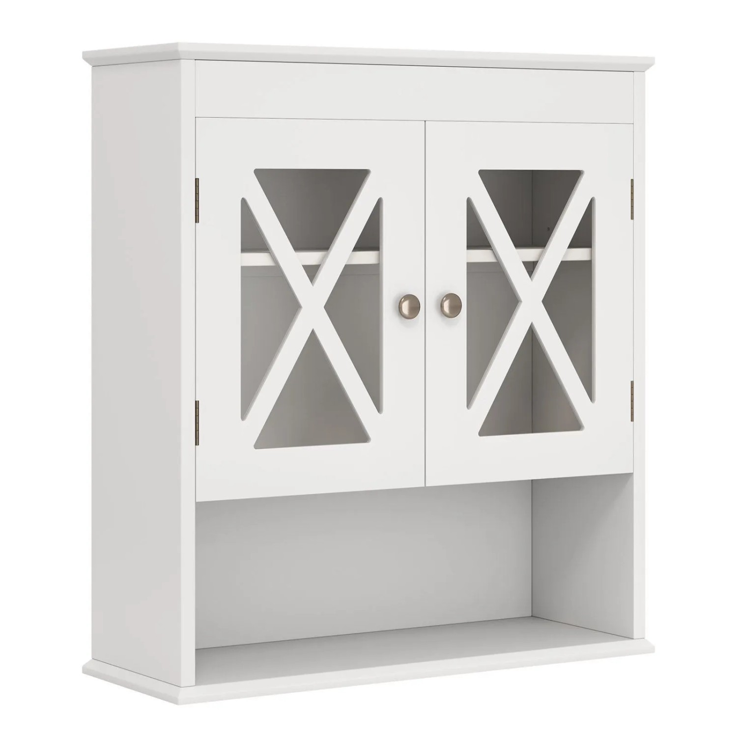 Costway Badezimmer Hängeschrank mit Verstellbares Regal Badezimmerschrank