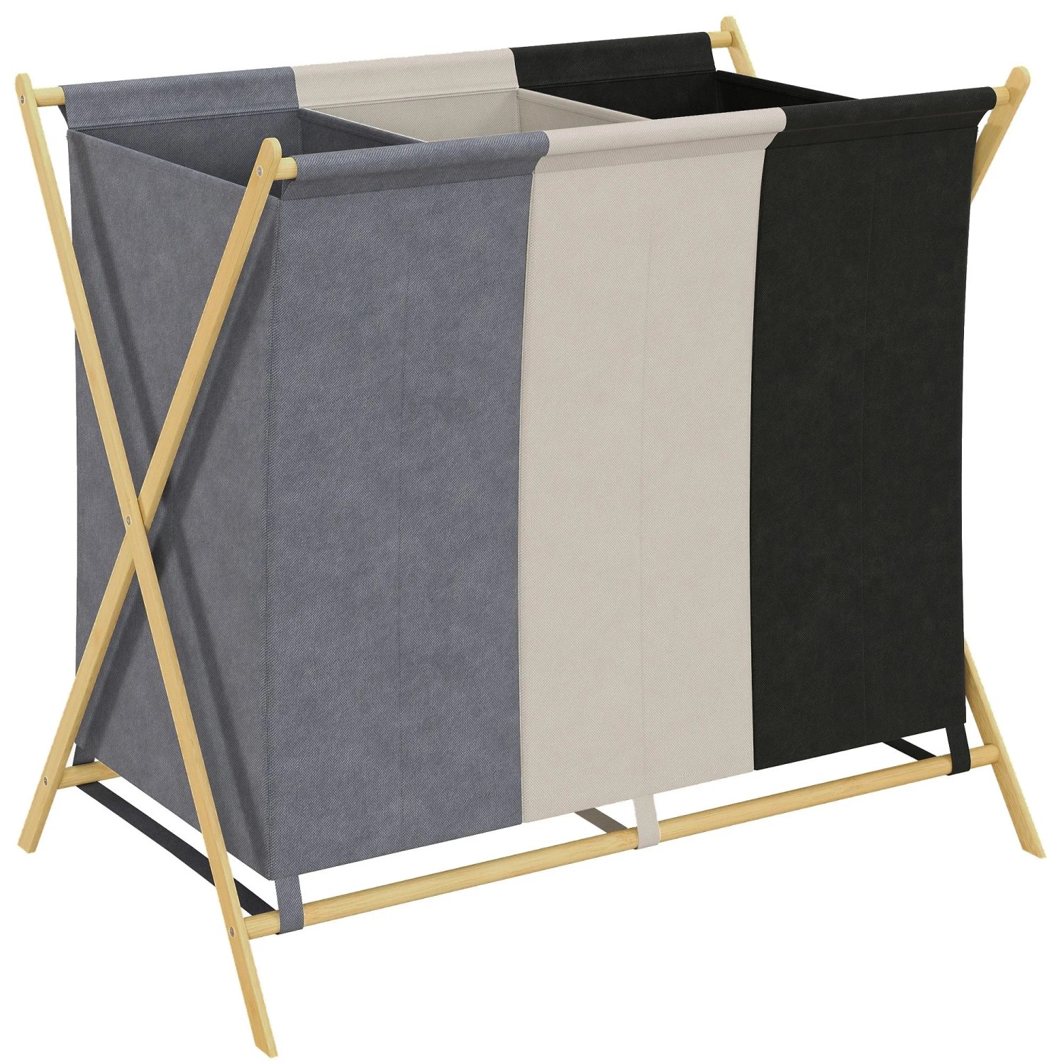 HOMCOM Wäschekorb 75L x 48B x 67H cm