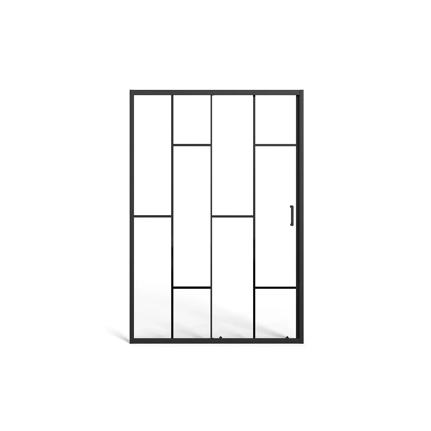 Vente-unique Duschtür Sonikra Schwarz 120 cm