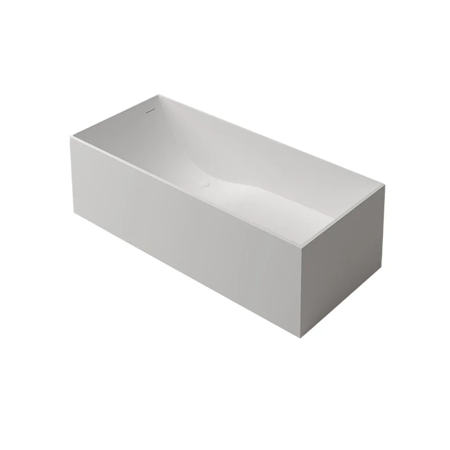 360Home Freistehende Acryl Badewanne 120 CM Rechteckig Matt XA8572120