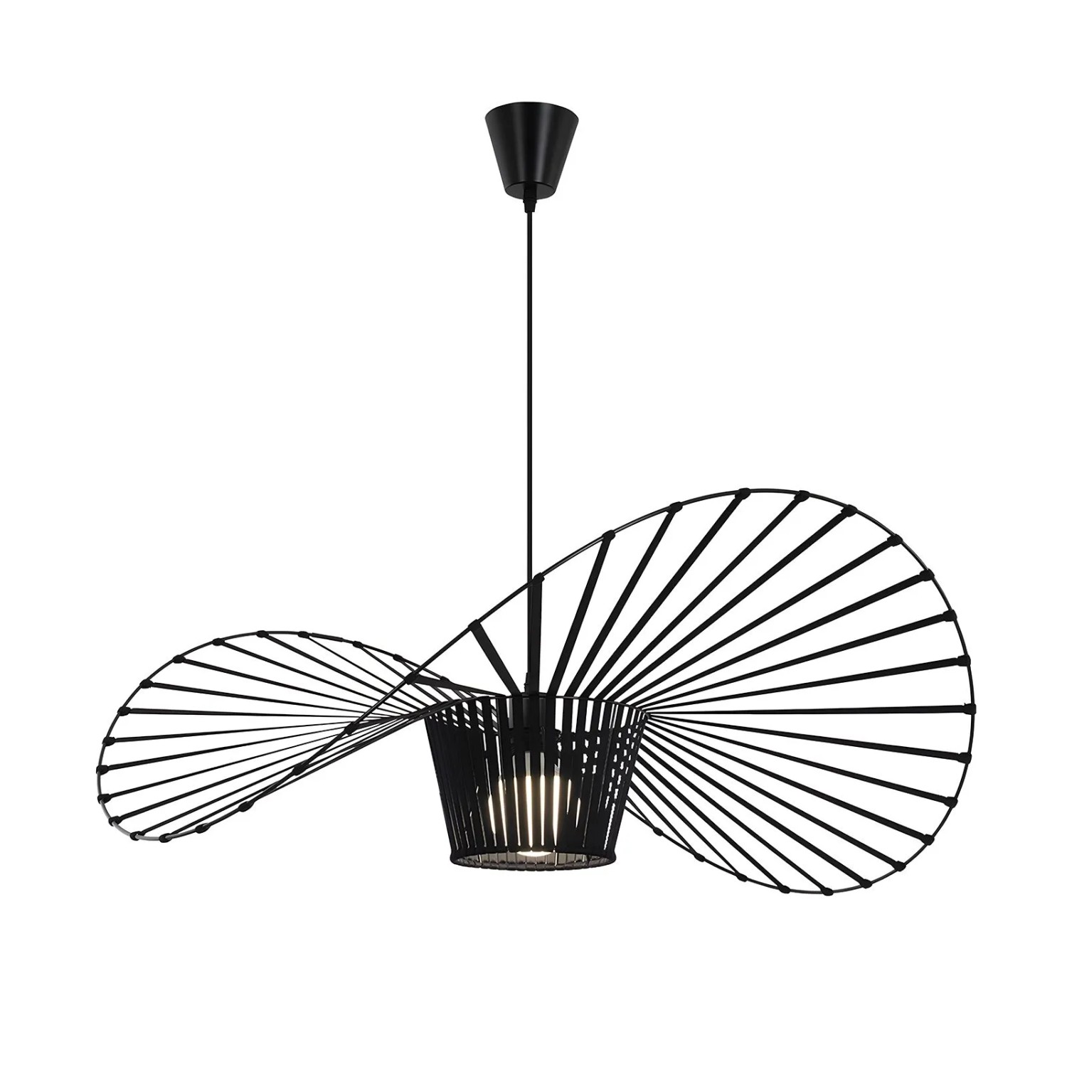 NETTLIFE Pendelleuchte Esstischleuchte Hängelampe Schwarz Modernes Design E27 60cm