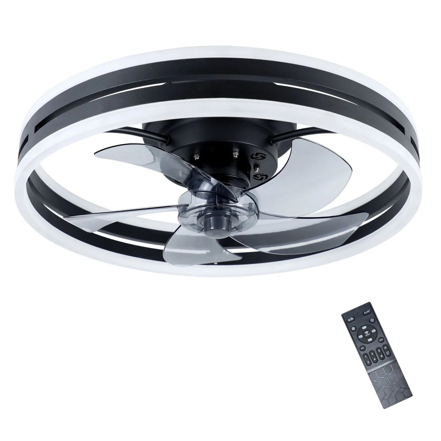 NETTLIFE Deckenventilator aus Kunststoff L50 Schwarz-1