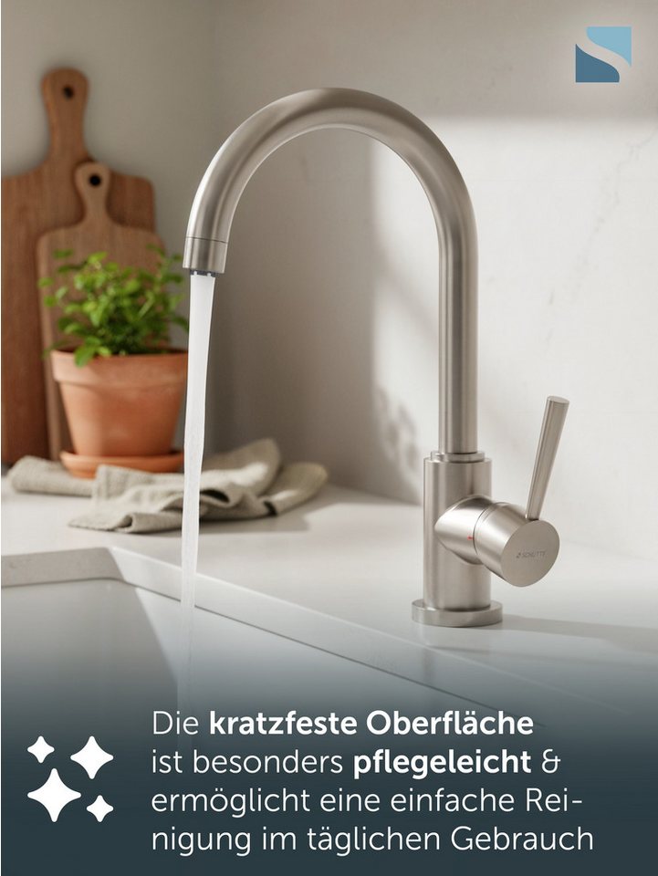 Schütte Spültischarmatur Cornwall Edelstahl gebürstet Bild 2