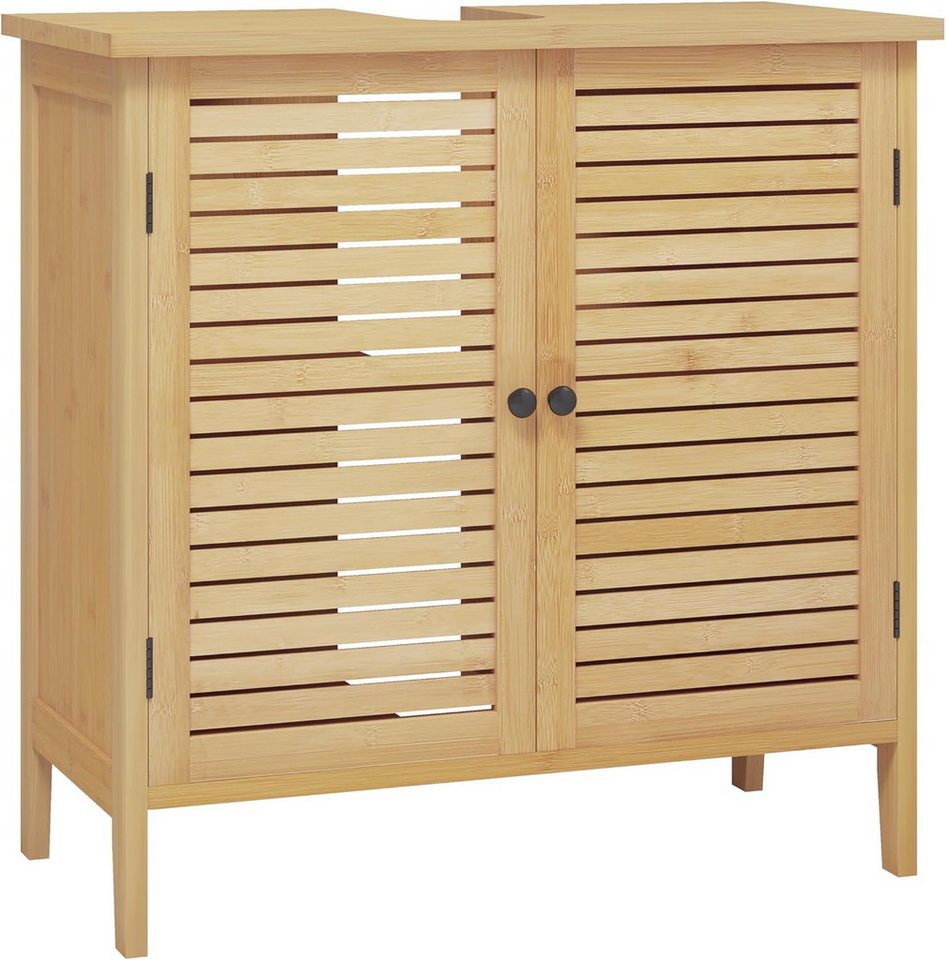EUGAD Waschbeckenunterschrank aus Bambus 60x60x30 cm Bild 4