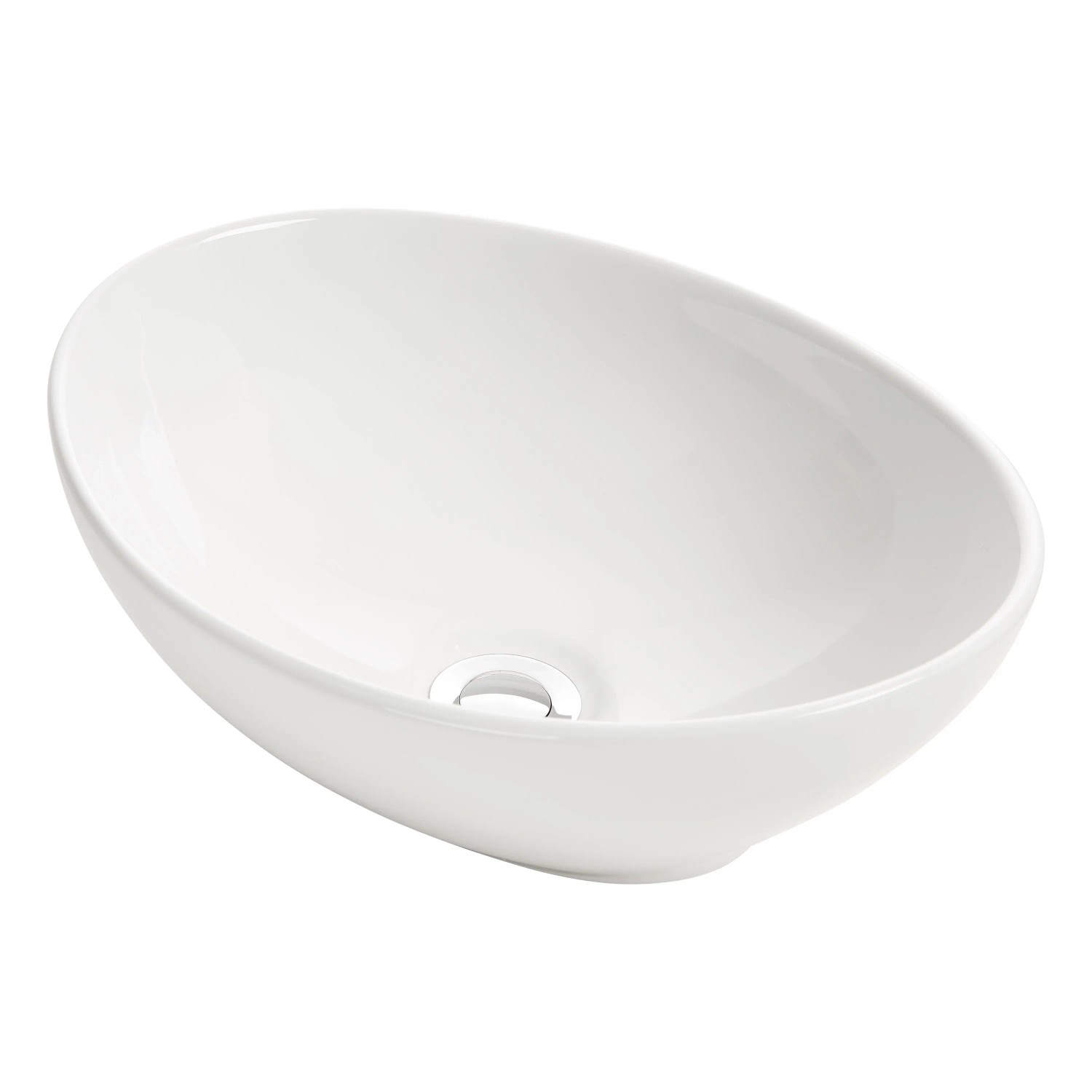 NEG Design Aufsatz Waschbecken Uno37A Waschschale Oval 34,5T x 41B x 14H cm