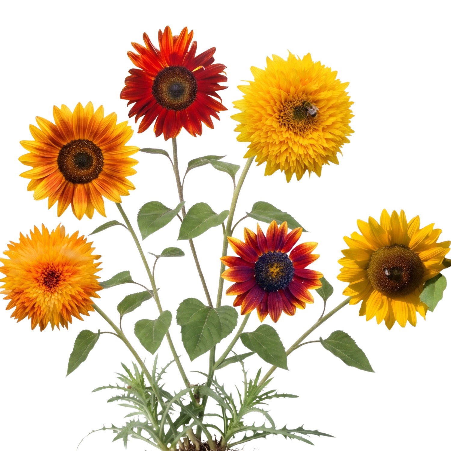 LaCaTho Sonnenblumen Mischung Samen 2000 Samen Bunte Zierpflanze