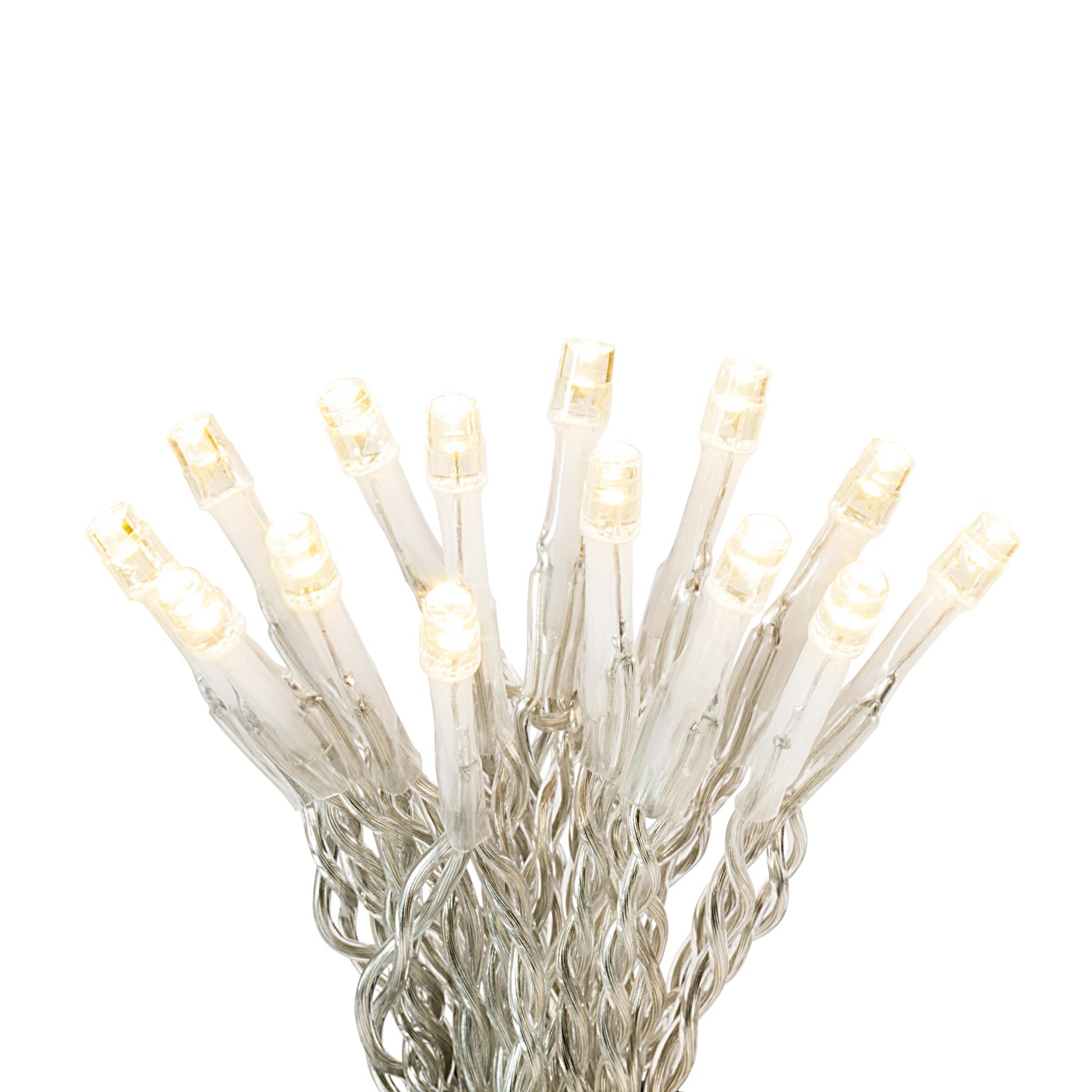LED-Lichterkette 240 LEDs Warmweiß in Kunststoffbox Transparentes Kabel 22,92 m