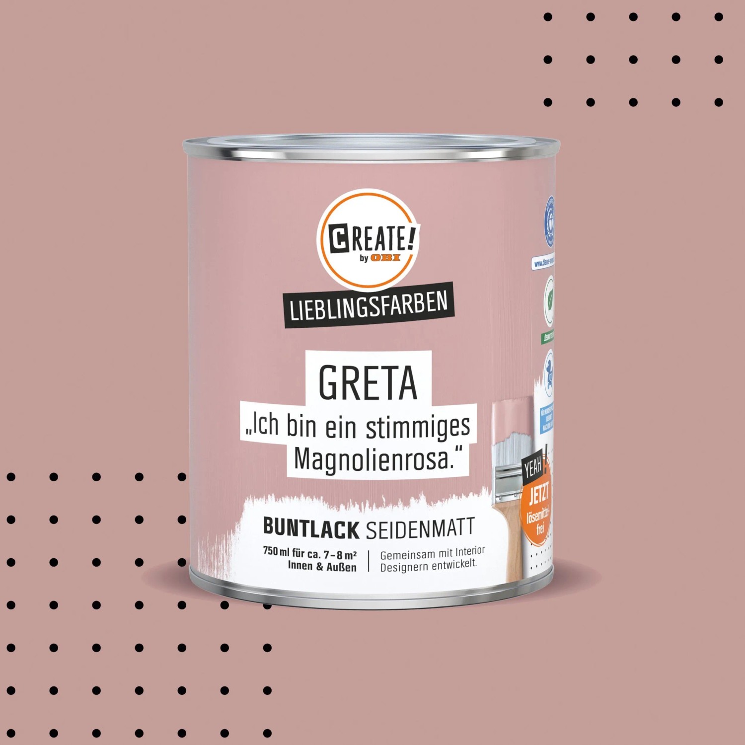 CREATE! by OBI Buntlack Lieblingsfarbe Greta Magnolienrosa Seidenmatt 0,75,