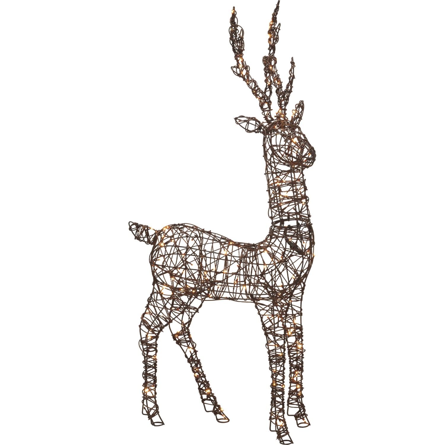 Deko-Rentier mit LED-Beleuchung Warmweiß 122 cm x 60 cm x 15 cm