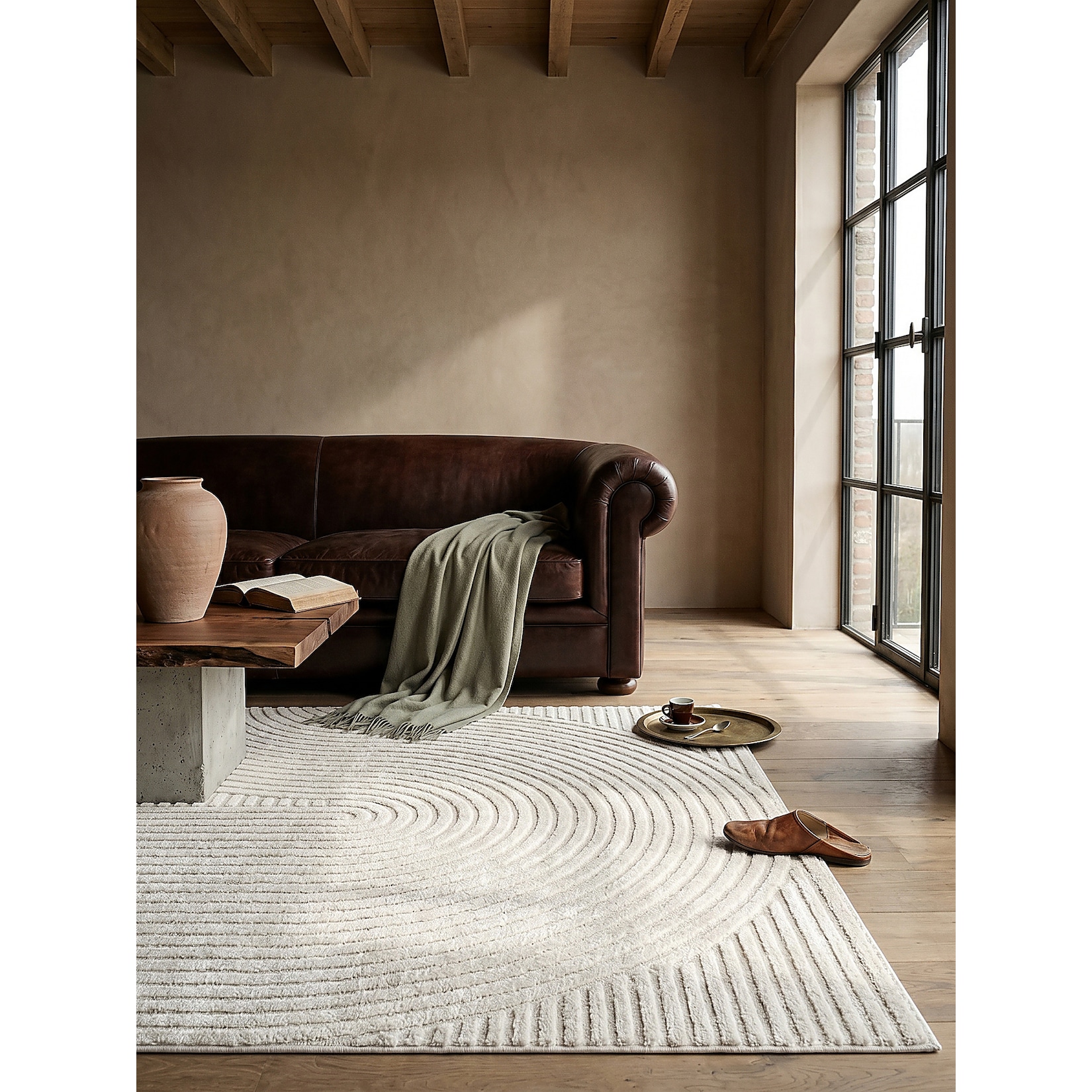 Teppich Kurzflor Creme 300x400 cm - CETINA Kadima Design